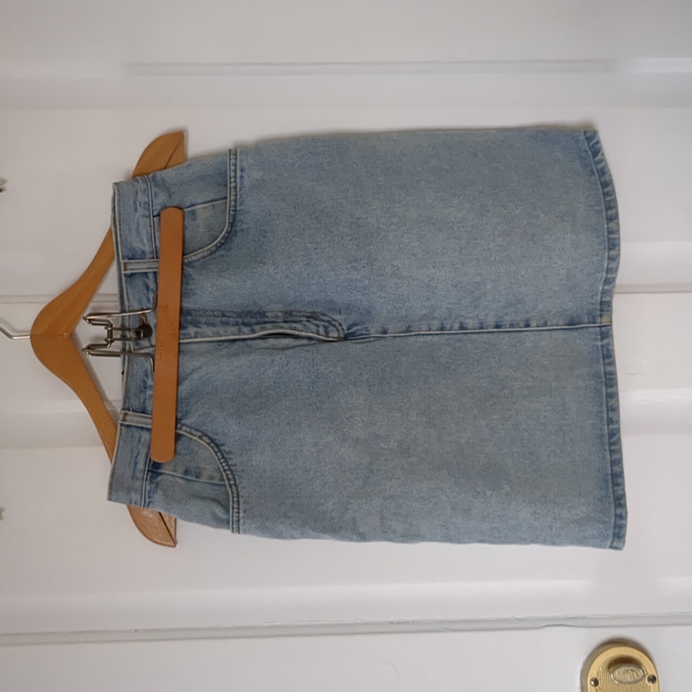 Vintage denim pencil skirt